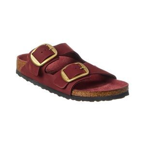 Birkenstock Arizona Big Buckle Narrow Leather Sandal, Red